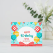 Alles Gute zum Geburtstag Ankündigungspostkarte (Stehend Vorderseite)