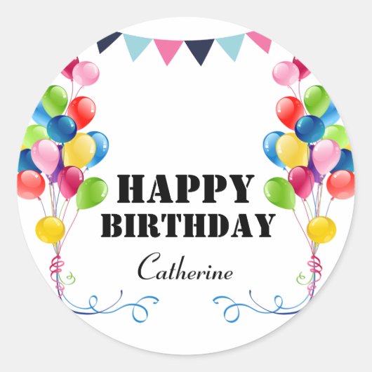 Alles Gute zum Geburtstag, anpassbare Stickers für (Vorderseite)