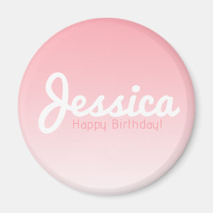 Alles Gute zum Geburtstag, anpassbarer Name Rose Magnet