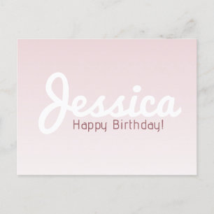 Alles Gute zum Geburtstag, anpassbarer Name   Rose Postkarte