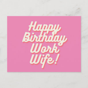 Alles Gute zum Geburtstag Arbeitsfrau - Rosa Postk Postkarte