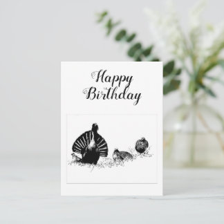 Alles Gute zum Geburtstag Auerhahn Jäger Postkarte
