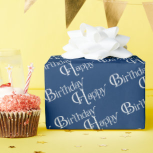 Alles Gute zum Geburtstag auf Blau Geschenkpapier