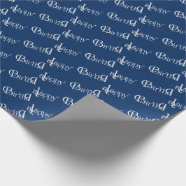 Alles Gute zum Geburtstag auf blau Geschenkpapier
