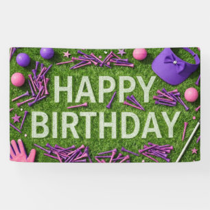Alles Gute zum Geburtstag auf dem Golfplatz Green Banner