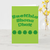 Alles Gute zum Geburtstag auf Irisch Karte (Gelbe Blume)