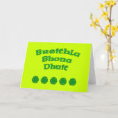 Alles Gute zum Geburtstag auf Irisch Karte (Gelbe Blume)