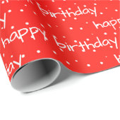 Alles Gute zum Geburtstag auf Polka Dots Geschenkpapier (Rolleneckpunkt)