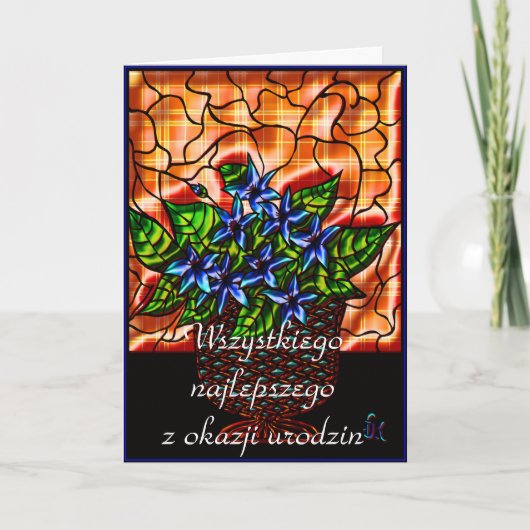 Alles Gute zum Geburtstag auf Polnisch Karte (Vorderseite)