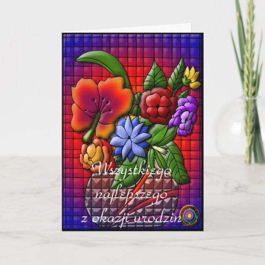 Alles Gute zum Geburtstag auf Polnisch Karte Zazzle.de