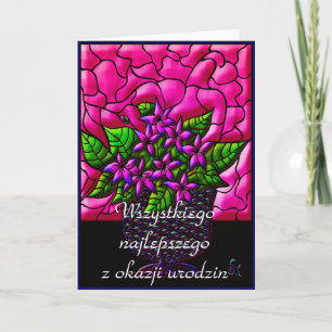 Alles Gute zum Geburtstag auf Polnisch Karte