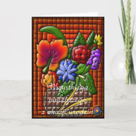 Alles Gute zum Geburtstag auf Polnisch Karte