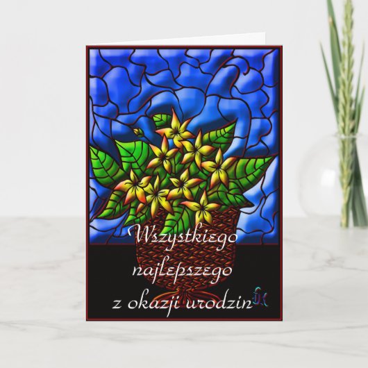 Alles Gute zum Geburtstag auf Polnisch Karte (Vorderseite)