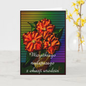 Alles Gute zum Geburtstag auf Polnisch Karte (Gelbe Blume)