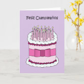 Alles Gute zum Geburtstag auf Spanisch Karte (Gelbe Blume)