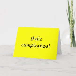 Alles Gute zum Geburtstag auf Spanisch! Karte