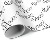 Alles Gute zum Geburtstag auf Weiß Geschenkpapier (Rolleneckpunkt)