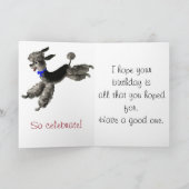 Alles Gute zum Geburtstag, aufgeregter schwarzer Karte (Innenseite)