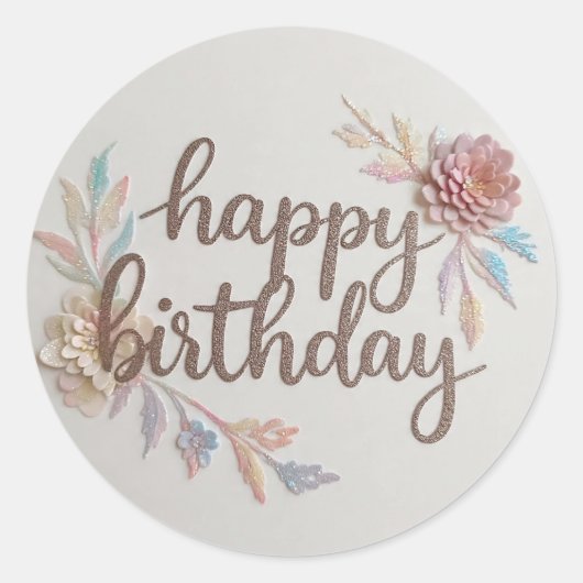 Alles Gute zum Geburtstag Aufkleber (Vorderseite)
