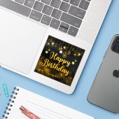 Alles Gute zum Geburtstag Aufkleber (Laptop mit iPhone)