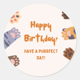 Alles Gute zum Geburtstag Aufkleber – Farbiger Spa
