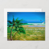 Alles Gute zum Geburtstag aus Florida Postkarte (Vorne/Hinten)