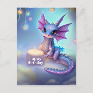 Alles Gute zum Geburtstag Baby-Drache Postkarte