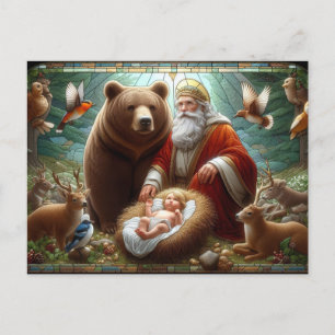 Alles Gute zum Geburtstag Baby Jesus  Postkarte