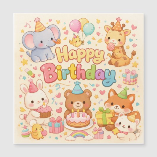 Alles Gute zum Geburtstag Babys Magnetkarte (Vorderseite)