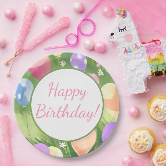 Alles Gute zum Geburtstag! Ballon Pappteller (Party)
