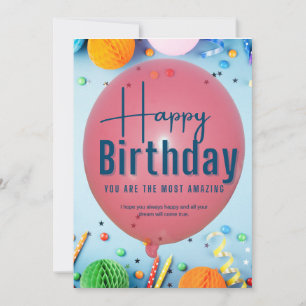 Alles Gute zum Geburtstag! Balloons für eine Phant Einladung