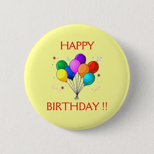 ALLES GUTE ZUM GEBURTSTAG BALOONS. BUTTON (Vorderseite)
