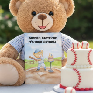 Alles Gute zum Geburtstag Baseball Teddybär Patenk Karte