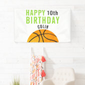 Alles Gute zum Geburtstag, Basketball trägt Banner (Insitu)