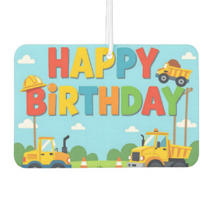 Alles Gute zum Geburtstag Baustellenbauer Thema Autolufterfrischer