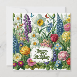 Alles Gute zum Geburtstag Beautiful Garden Blume Karte