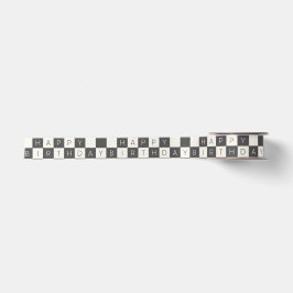 'Alles Gute zum Geburtstag' Beige Schwarz Minimali Satinband