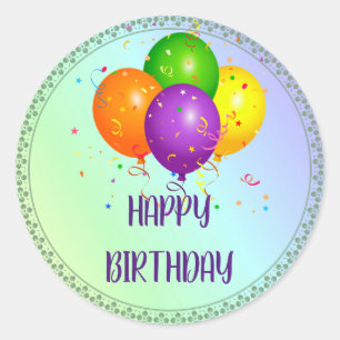 Alles Gute zum Geburtstag, beliebtes Design  Class Runder Aufkleber