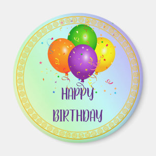 Alles Gute zum Geburtstag, beliebtes Design, Magnet