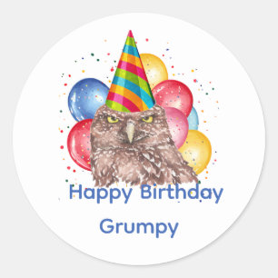 Alles Gute zum Geburtstag Benutzerdefinierte Namen Runder Aufkleber