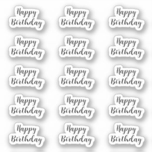 Alles Gute zum Geburtstag Benutzerdefinierter Text Aufkleber