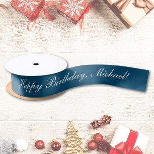 Alles Gute zum Geburtstag Benutzerdefinierter Text Satinband