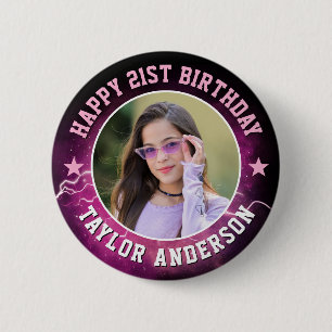 Alles Gute zum Geburtstag Benutzerdefiniertes Foto Button