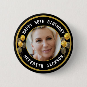 Alles Gute zum Geburtstag Benutzerdefiniertes Foto Button