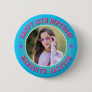 Alles Gute zum Geburtstag Benutzerdefiniertes Foto Button