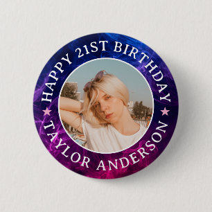 Alles Gute zum Geburtstag Benutzerdefiniertes Foto Button