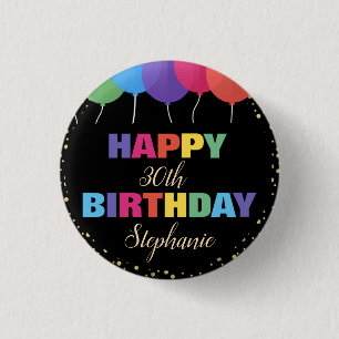 Alles Gute zum Geburtstag Benutzerdefiniertes Jahr Button