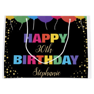 Alles Gute zum Geburtstag Benutzerdefiniertes Jahr Große Geschenktüte