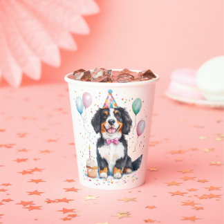 Alles Gute zum Geburtstag Berner Sennenhund Pappbecher