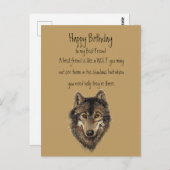 Alles Gute zum Geburtstag, Bester FreundschaftsWol Postkarte (Vorne/Hinten)